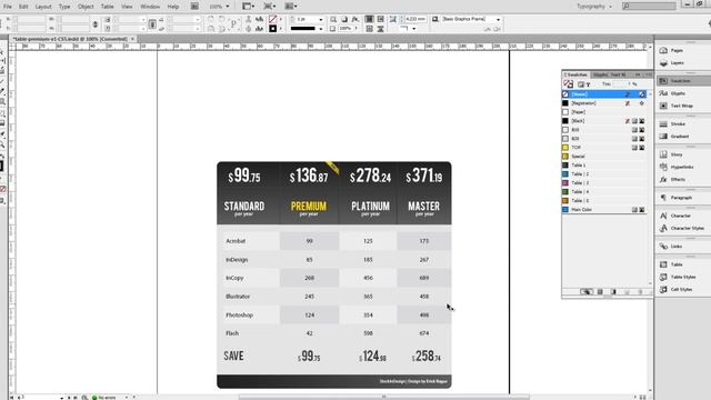 20 Premium Table Styles for InDesign смотреть онлайн