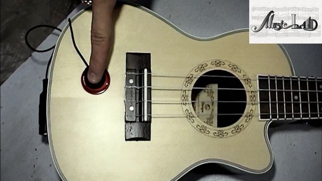 Демонстрация звукоснимателя для укулеле  MusicLife AD-20