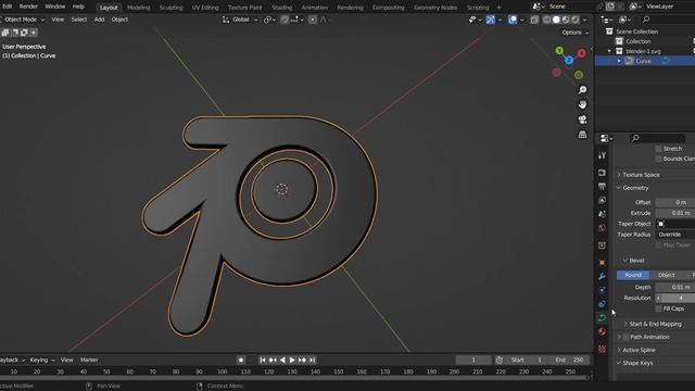 How to import SVG Logo into Blender смотреть онлайн
