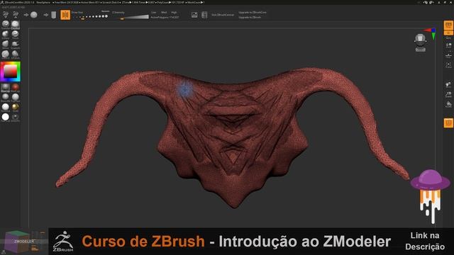 Como Modelar no ZBrushCoreMini Introdução - Tutorial ZBrush смотреть онлайн