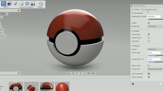 Poké Ball - Basic Render - Fusion 360 смотреть онлайн