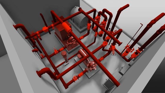 Revit MEP (750gpm Fire Pump Room model) смотреть онлайн