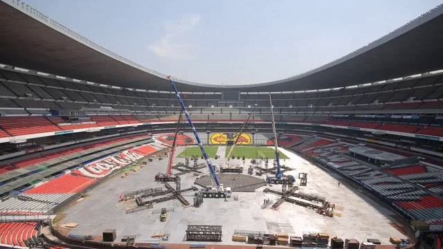U2 La garra( the claw) construccion Estadio Azteca смотреть онлайн