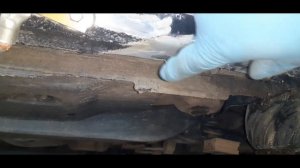 Ремонт замятого домкратом порога.