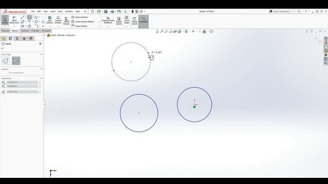 SOLIDWORKS Part-19 How to Draw a Circle смотреть онлайн