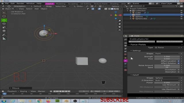 Blender : Create to magnet force animation Balls - Blender2.82 смотреть онлайн
