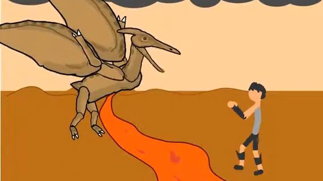 Моя первая анимация ДИНАЗАВР VS ЧЕЛОВЕКА В МАЙКАХ