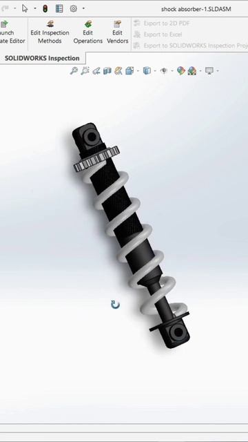Solidworks design of bike shock-absorber смотреть онлайн