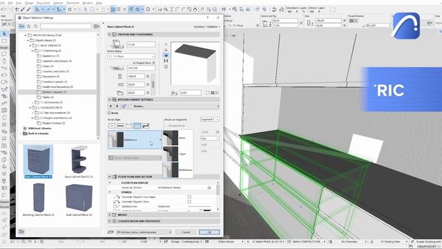 Archicad 25 - Modular Kitchen Cabinets смотреть онлайн