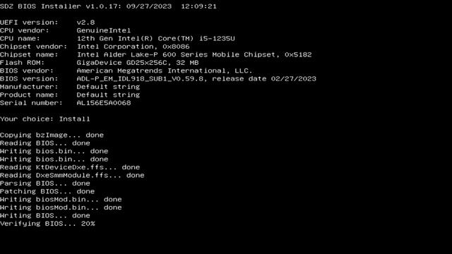 Установка СДЗ Dallas Lock Уровня BIOS
