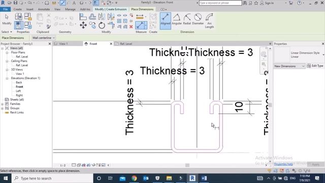How to create unstrict channel, support system  REVIT Family طريقة عمل ريفيت فاميلي