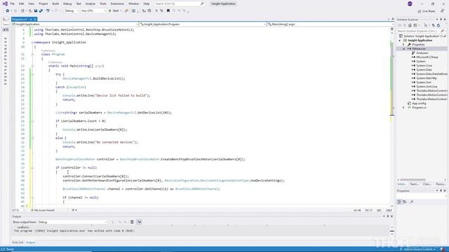 Visual Studio® Project Setup And C# Programming - Kinesis® BBD300 Series | Thorlabs Insights