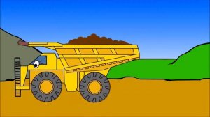 Мультик про экскаватор: Учимся читать склад ВА. Обучение чтению. Развивающий мультфильм для детей.