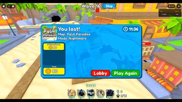 Roblox Toilet Tower Defense Test Beret Cameraman İn Palm Paradise Nightmare I'm So Sorry For 14 Min