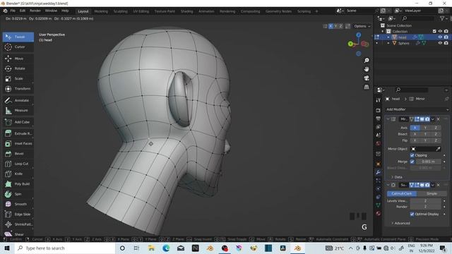 Box + Subdivision Head Modelling Tutorial | Blender | Part 7 смотреть онлайн