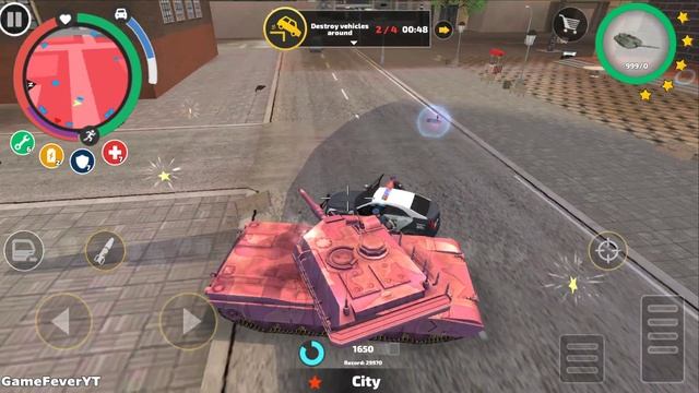 Rope Hero: Vice Town - 6.4.4 (Pink Tank Destroy Naxeex AD Poster) Russian Tank Stuck in Cinema Hall смотреть онлайн