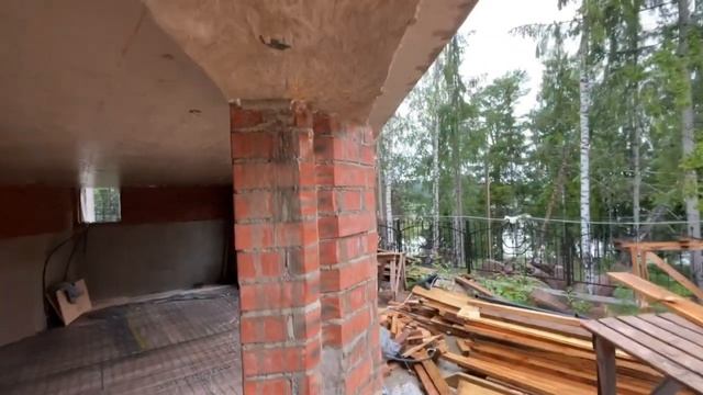 Остекляем летнюю кухню деревянными евроокнами: уникальные проемы! #монтажокон#construction#build смотреть онлайн