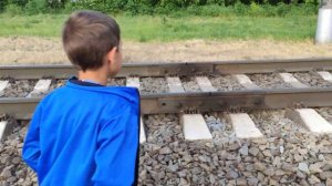 Железнодорожный переезд. Шлагбаум. Электричка