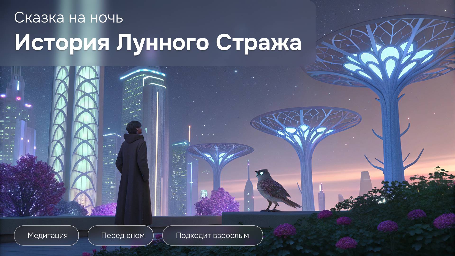 Сказки для взрослых | История Лунного Стража 1 - 5 главы | Спокойный сон, медитация, расслабление