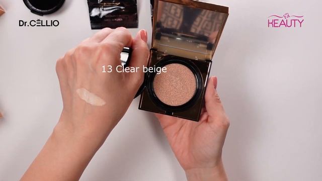 Кушон для лица осветляющий с муцином улитки Dr.CELLIO WHITENING & LIFTING BLACK SNAIL CUSHION