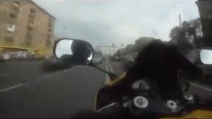 В мотоциклиста вселился дьявол