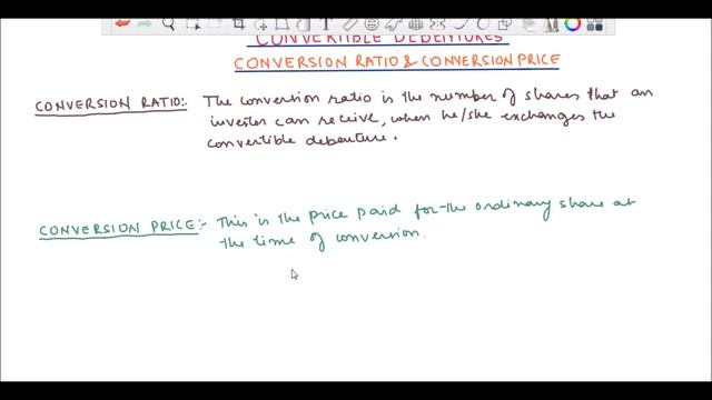 Conversion ratio and Price of debenture смотреть онлайн