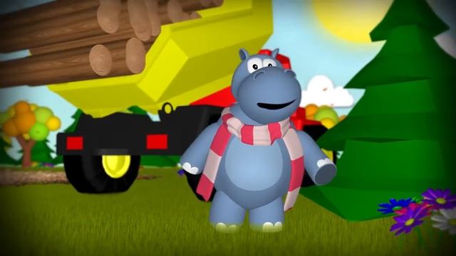 Бегемотик Пузя строит дом. Развивающая песенка мультик для детей смотреть онлайн