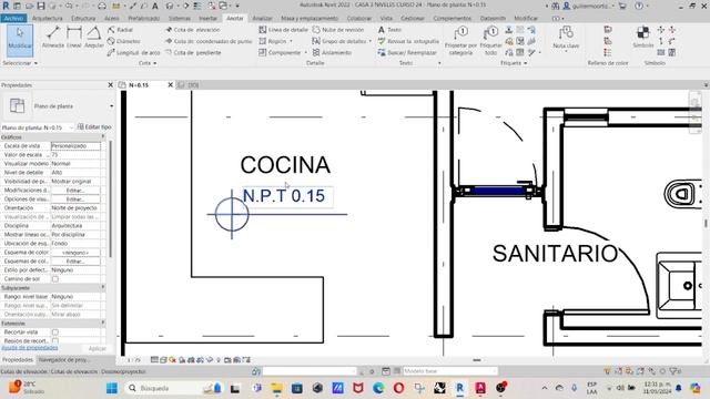 VIDEO 14 CURSO DE REVIT Niveles en planta смотреть онлайн