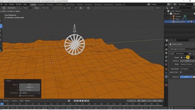 Blender (2.9) Encyclopedia - Shrinkwrap Constraint смотреть онлайн