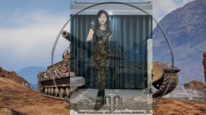 красотка Цин Цин(Qingqing) в камуфляже пляшет под песенку о веселых танкистах WoT (юмор) #青青