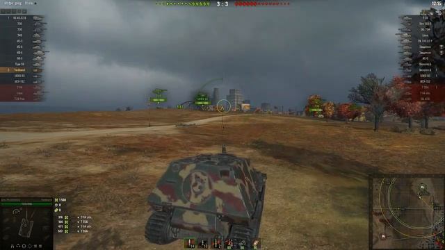 Идем к Jagdtiger и попутно сбиваем звезды.