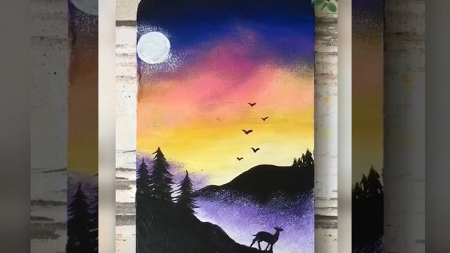 Ideas For Beginners | Easy Painting Ideas For Beginners | Scenery Painting Tutorial ► Part #68 смотреть онлайн