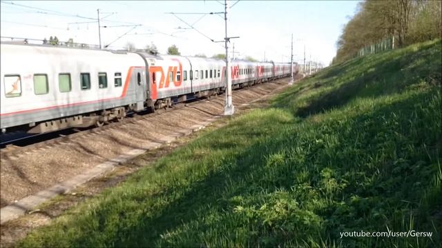 Электровоз ЭП2К-270 с поездом Санкт-Петербург — Нижний Новгород смотреть онлайн