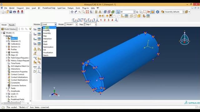Abaqus Tutorial Videos - 3D Solid Pipe Subjected to Internal Pressure смотреть онлайн