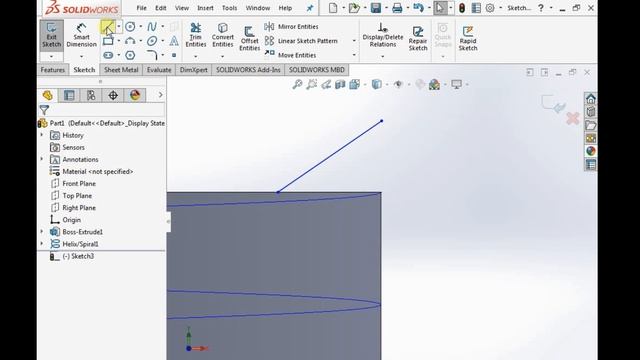 Thread Cutting - In Solidworks смотреть онлайн
