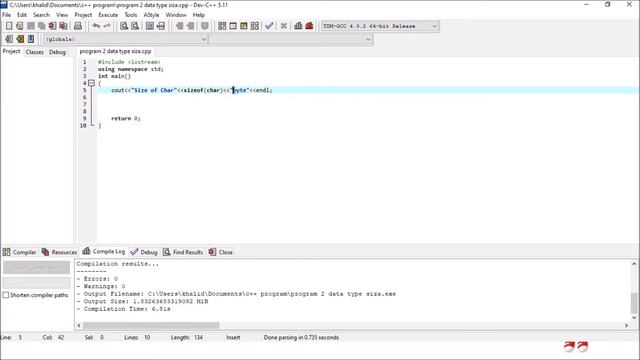 C++ Datatypes | Char, Int, Float, long, short etc with Example смотреть онлайн