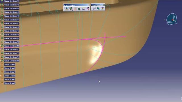 Catia V5 | Catia V6: Digitized Shape Editor (DSE) - Planar Sections Clean Up смотреть онлайн