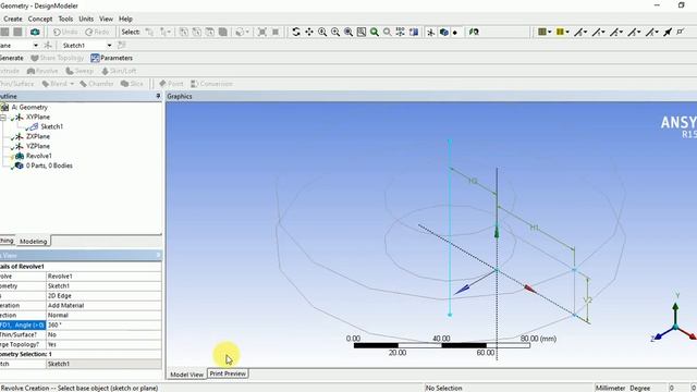 ANSYS : Revolve