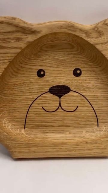 Детские тарелочки из цельного дуба