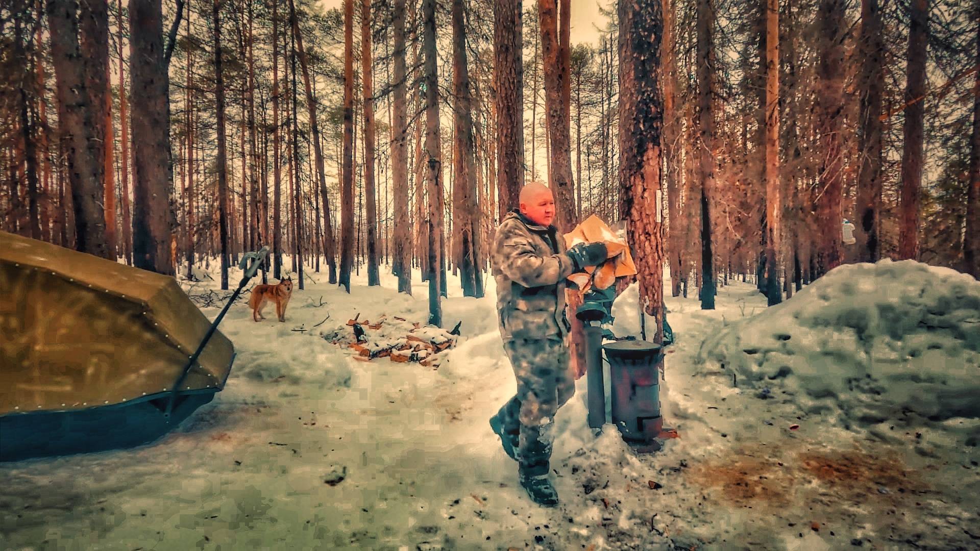 Вторые сутки в Тайге. Закрыл капканы на Соболя. Жизнь и Быт в в Западно-сибирской Тайге. смотреть онлайн