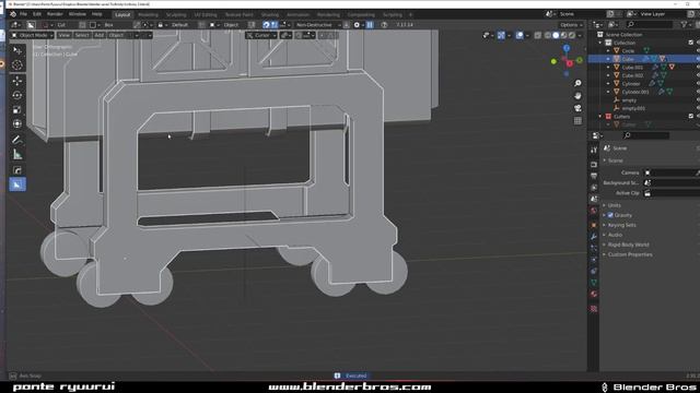 Scifi Cargo Crane Modelling in Blender 2.92 with HardOPS and Boxcutter смотреть онлайн