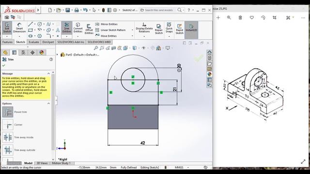 Solidworks Extrude Boss or Cut Tutorial_3D SolidWorks Tutorial for Beginners Exercise 24 смотреть онлайн