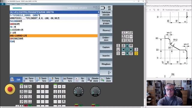 N°5B Corso completo programmazione torni CNC per principianti Es Programmazione Diretta смотреть онлайн