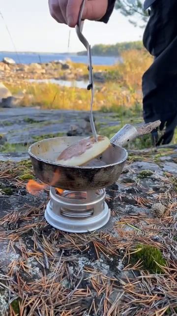 Панкейки в походе #поход #готовимвпоходе #природа #pancake #coffee #hiking