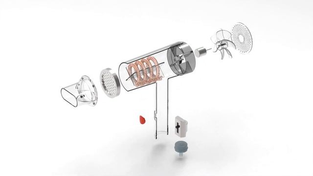 Simple Hair Dryer Design in SolidWorks - KeyShot Animation Render смотреть онлайн