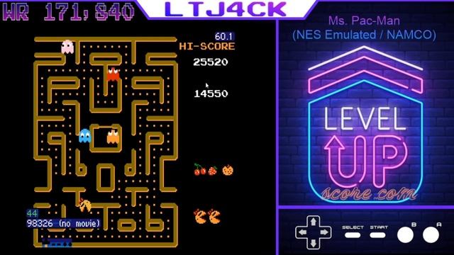 LTJACK in Ms.Pac-Man (NES Emu/NAMCO/Arcade) [29,010pts] смотреть онлайн