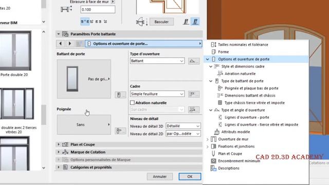 ARCHICAD -LES PORTES ET LES FENETRES EN 3D.Leçon 21. смотреть онлайн