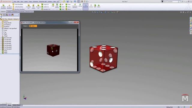 FilletXpert, Appearances, and Rendering - Live and Let Dice - A SOLIDWORKS Beginner's Tutorial #3/4 смотреть онлайн