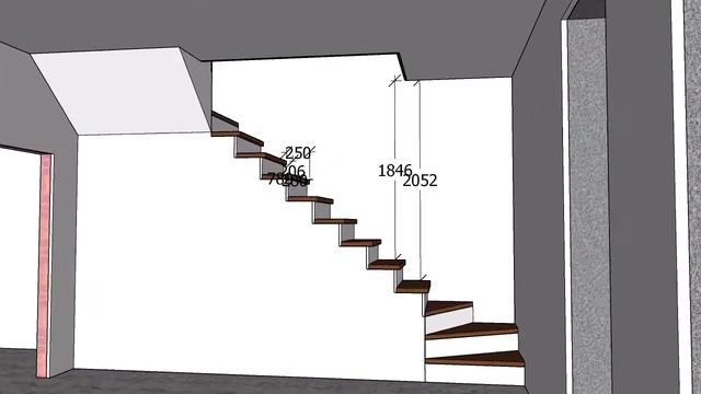 Эскиз лестницы под зашивку. смотреть онлайн