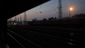 Прибытие на станцию Лихая из окна поезда №242С Адлер - Иркутск